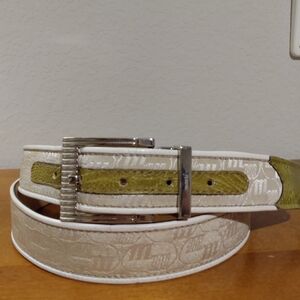 Mauri Genuine Ostrich M Print Belt Size 48